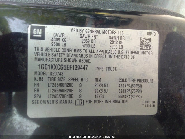 Chevrolet Silverado 2500hd Lt 2014 1GC1KXCG5EF139447 Image 9