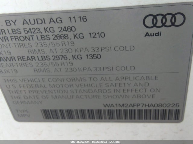 Audi Q5 Premium Plus 2017 WA1M2AFP7HA080225 Image 9
