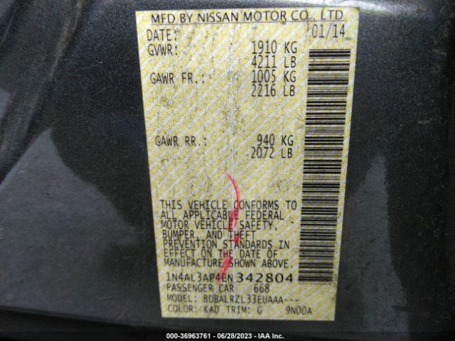 1N4AL3AP4EN342804 Nissan Altima 2.5 S
