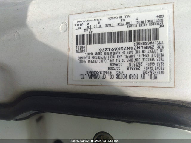 1995 MERCURY GRAND MARQUIS GS VIN: 2MELM74W7SX691278