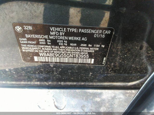 WBA8E9G55GNT83955 BMW 3 Series 328i