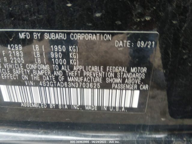4S3GTAD63N3703625 Subaru Impreza Premium