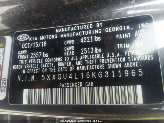 5XXGU4L16KG311965 KIA OPTIMA EX