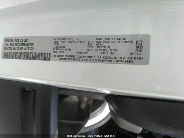 RAM Promaster Cargo Van 2021 3C6LRVCG0ME530479 Image 15