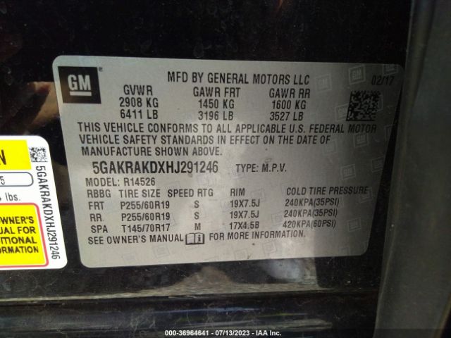 5GAKRAKDXHJ291246 Buick Enclave Convenience
