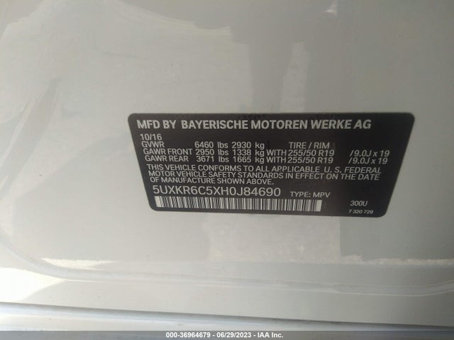 5UXKR6C5XH0J84690 BMW X5 Xdrive50i