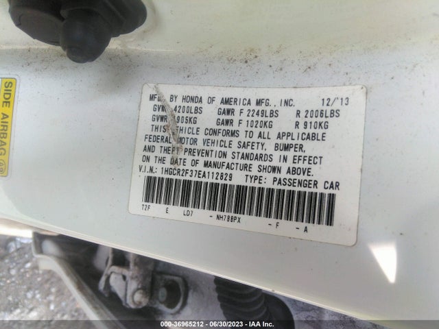 Honda ACCORD LX 2014 1HGCR2F37EA112829 Image 9
