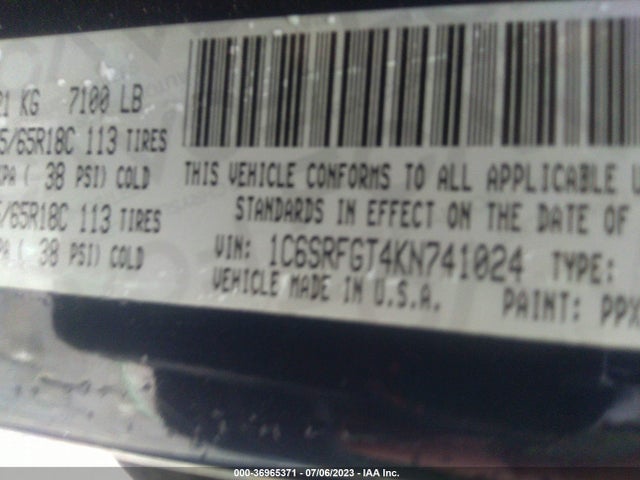1C6SRFGT4KN741024 RAM 1500 Tradesman