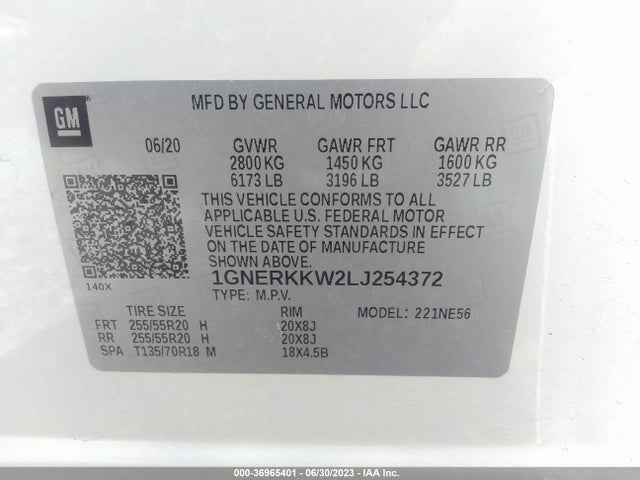 Chevrolet Traverse Premier 2020 1GNERKKW2LJ254372 Image 9