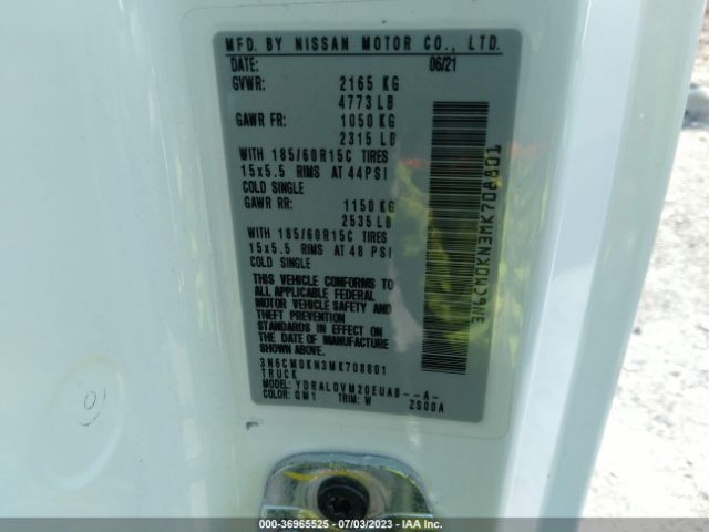 3N6CM0KN3MK708801 Nissan Nv200 Compact Cargo S