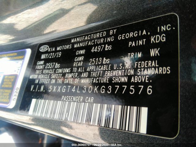 5XXGT4L30KG377576 KIA Optima S