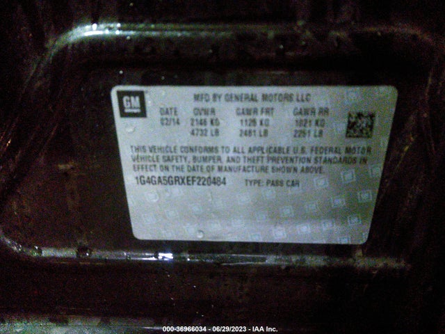 1G4GA5GRXEF220484 Buick Lacrosse Base