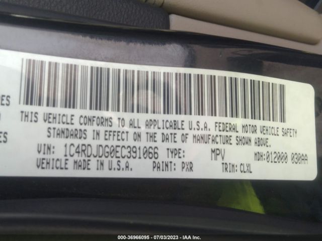 1C4RDJDG0EC391066 Dodge DURANGO LIMITED