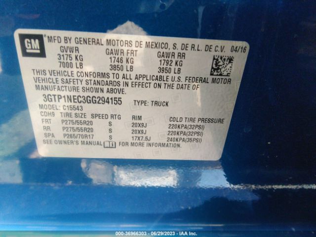 3GTP1NEC3GG294155 GMC Sierra 1500 Slt