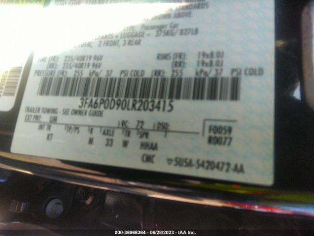 3FA6P0D90LR203415 Ford Fusion Titanium