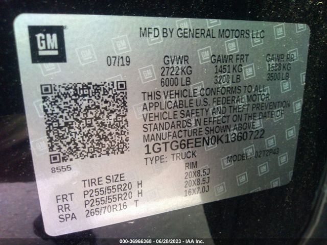 1GTG6EEN0K1360722 GMC Canyon 4wd Denali