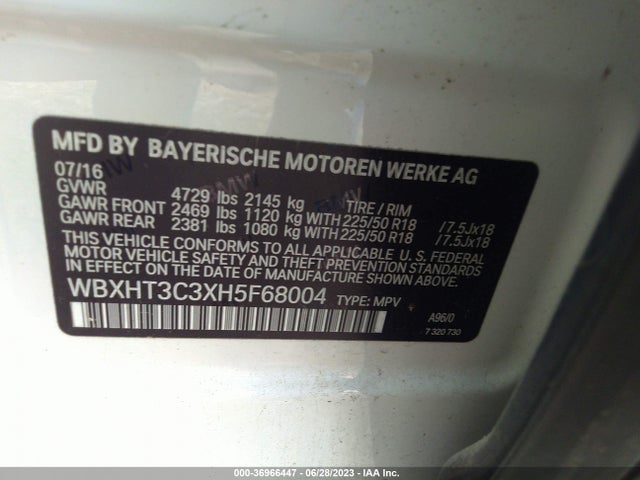 WBXHT3C3XH5F68004 BMW X1 Xdrive28i