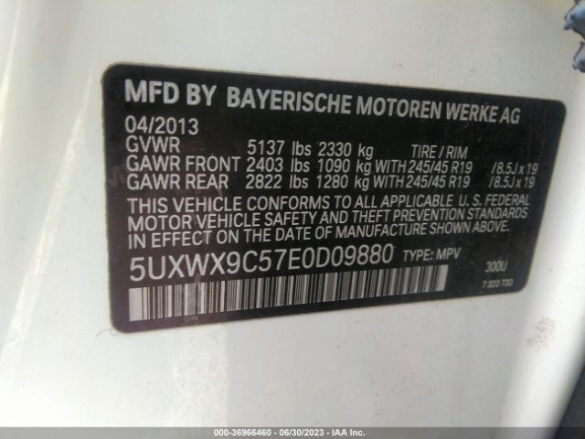 5UXWX9C57E0D09880 BMW X3 Xdrive28i