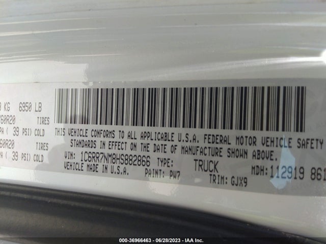 1C6RR7NM8HS882866 RAM 1500 Laramie