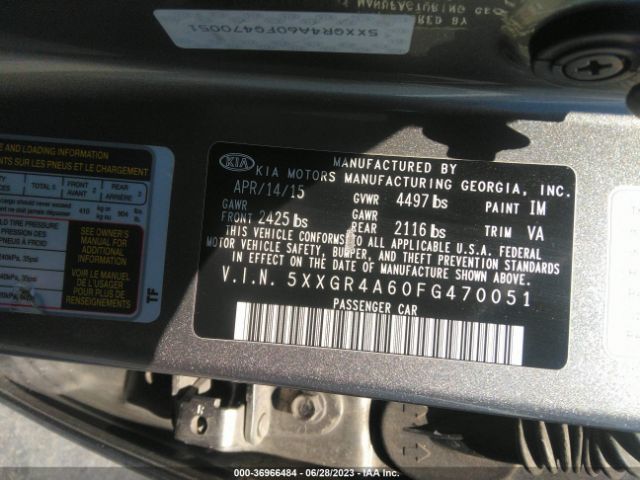 5XXGR4A60FG470051 KIA Optima Sx Turbo