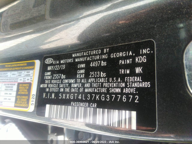 KIA Optima Lx 2019 5XXGT4L37KG377672 Image 15