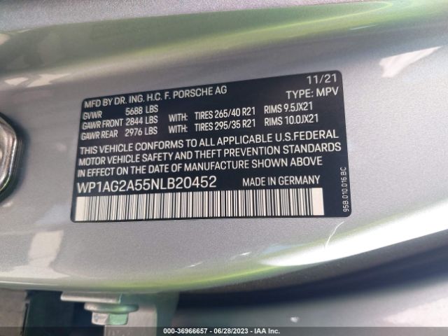 WP1AG2A55NLB20452 Porsche MACAN S