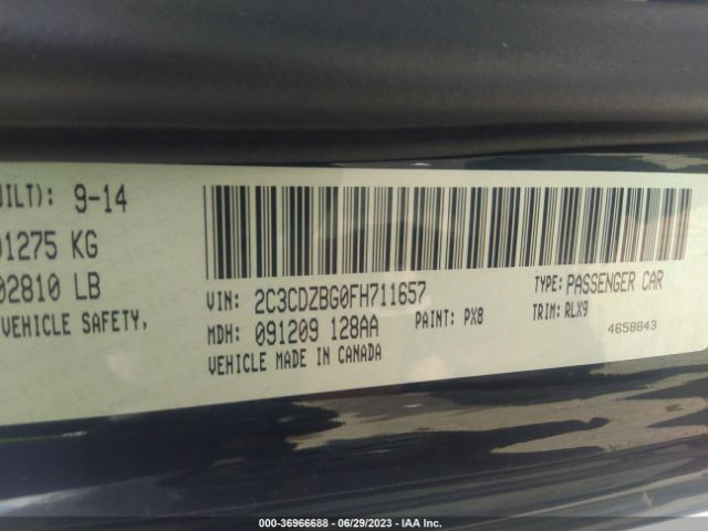 2C3CDZBG0FH711657 Dodge Challenger Sxt Plus