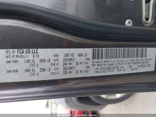 3C4NJDBB0KT597343 Jeep Compass Latitude