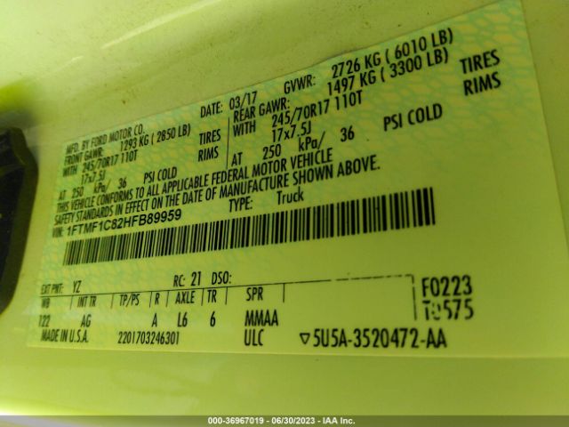 1FTMF1C82HFB89959 Ford F-150 Xl/xlt