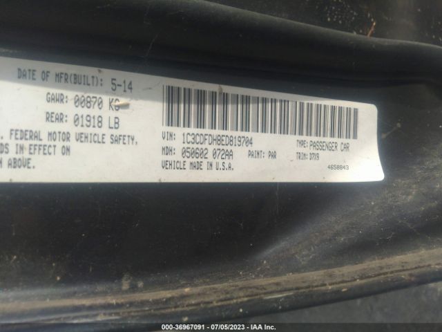1C3CDFDH8ED819704 Dodge Dart Aero