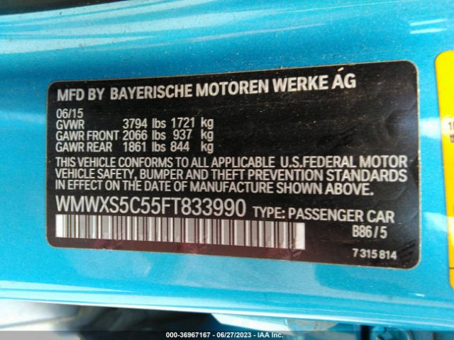 WMWXS5C55FT833990 Mini COOPER HARDTOP 4 DOOR