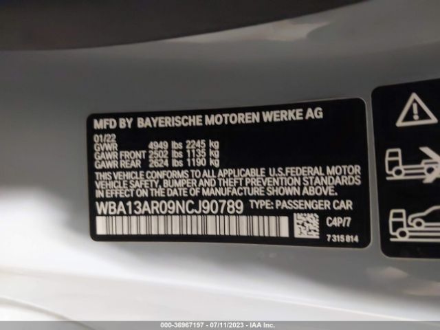 WBA13AR09NCJ90789 BMW 4 Series M440i Xdrive