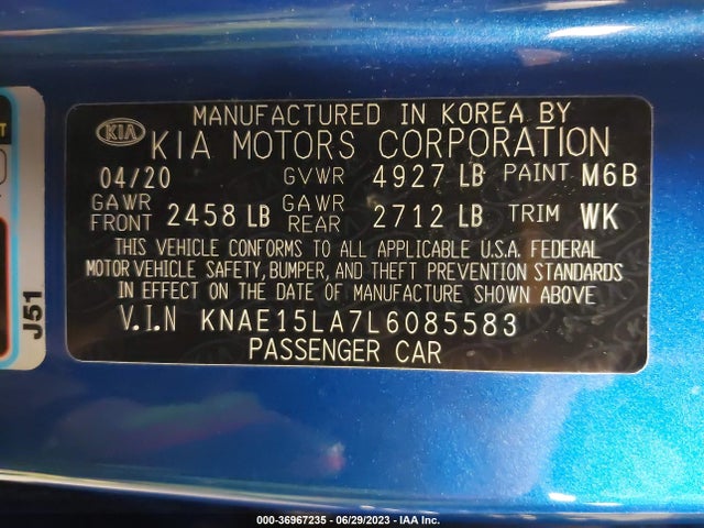 2020 KIA STINGER GT LINE VIN: KNAE15LA7L6085583