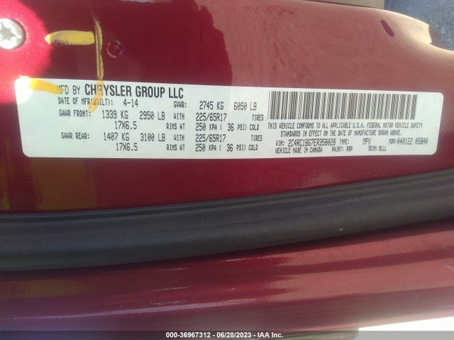 2C4RC1BG7ER358028 Chrysler Town & Country Touring