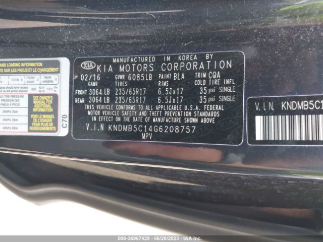 KNDMB5C14G6208757 KIA SEDONA LX