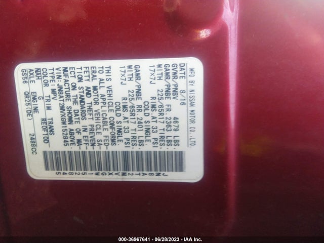 Nissan ROGUE S 2016 JN8AT2MVXGW152845 Image 15