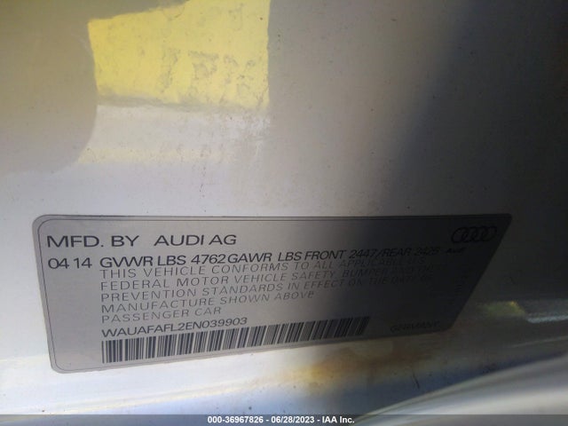 WAUAFAFL2EN039903 Audi A4 PREMIUM
