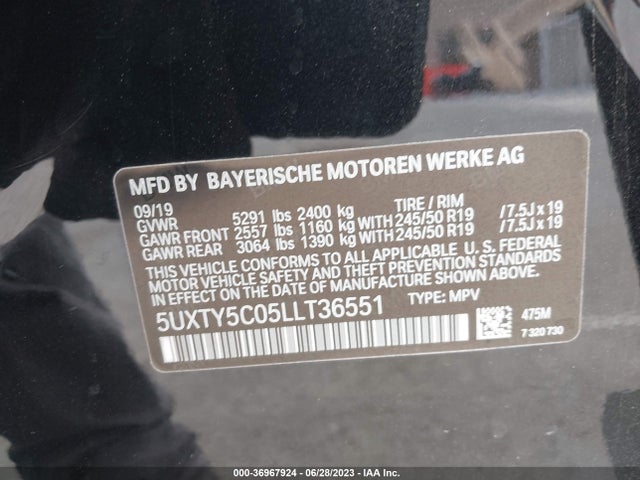 BMW X3 Xdrive30i 2020 аукцион фото
