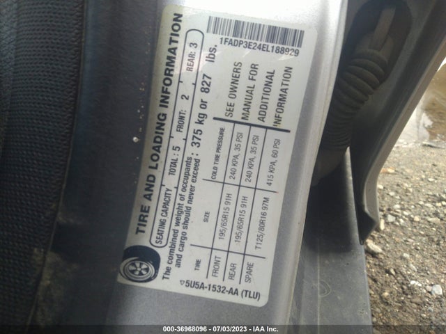 2014 FORD FOCUS S VIN: 1FADP3E24EL188929