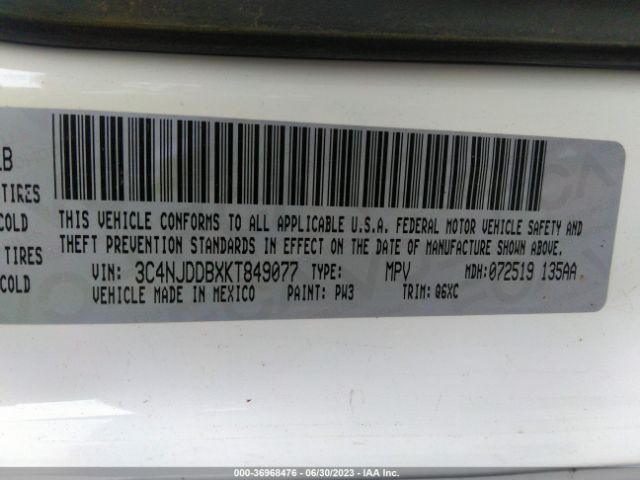 3C4NJDDBXKT849077 Jeep Compass Trailhawk