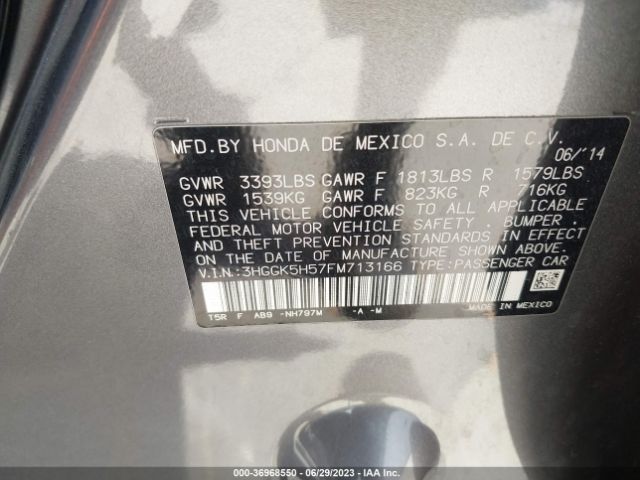 3HGGK5H57FM713166 Honda FIT LX