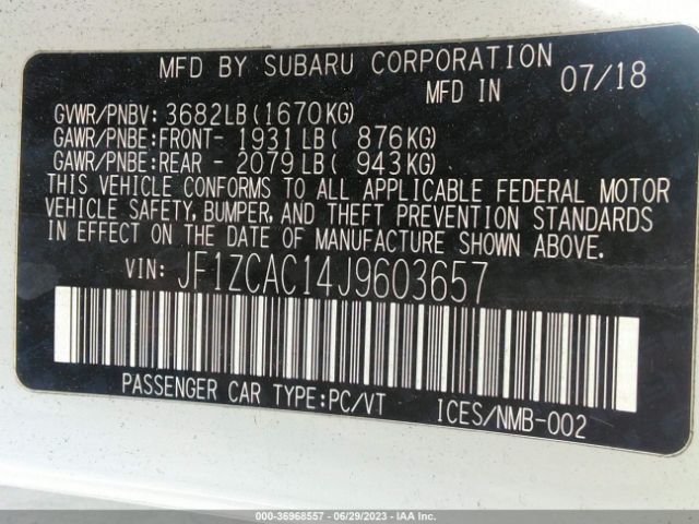 JF1ZCAC14J9603657 Subaru Brz Limited