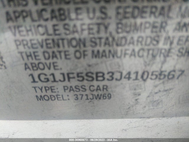 Chevrolet Sonic Premier 2018 1G1JF5SB3J4105567 Image 9