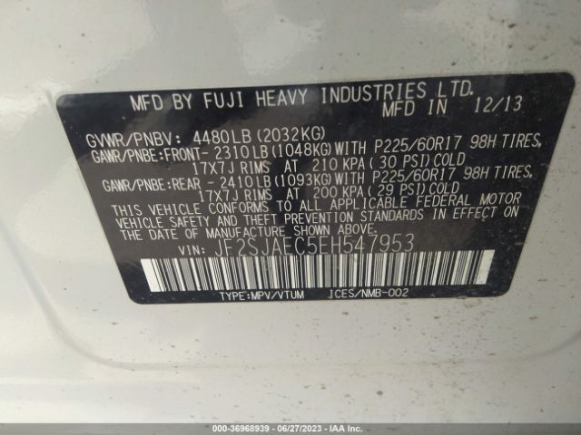 JF2SJAEC5EH547953 Subaru Forester 2.5i Premium
