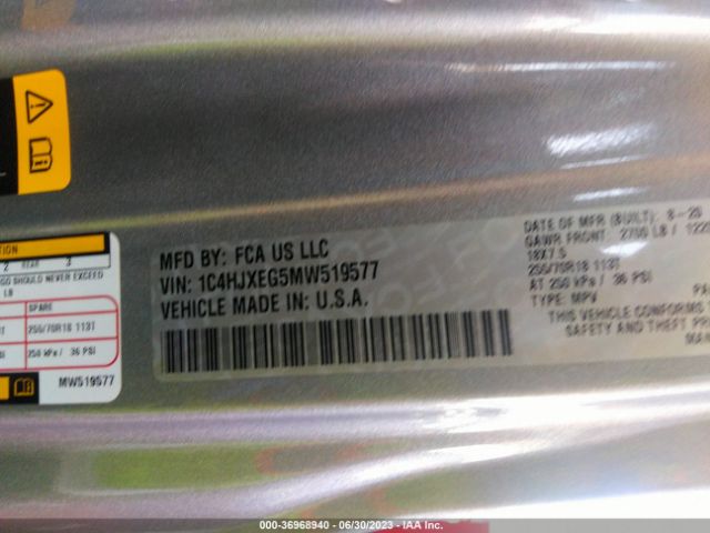 1C4HJXEG5MW519577 Jeep Wrangler Unlimited Sahara