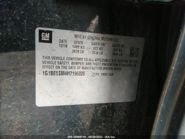 2017 CHEVROLET CRUZE 1G1BE5SM4H7196026 Photo 8