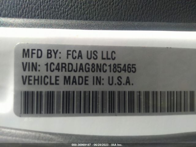 1C4RDJAG8NC185465 Dodge Durango Sxt