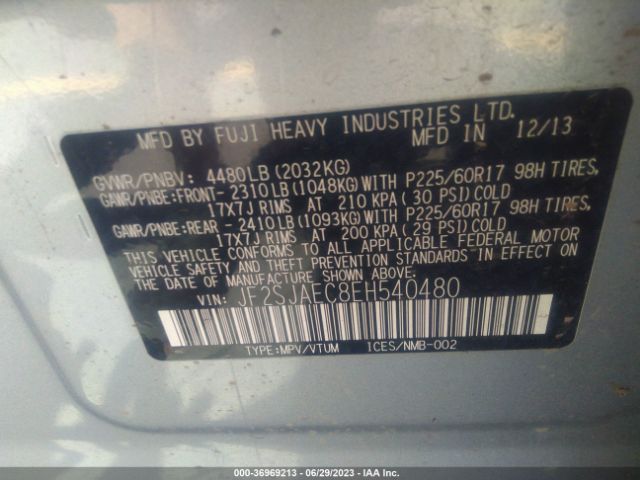 JF2SJAEC8EH540480 Subaru Forester 2.5i Premium