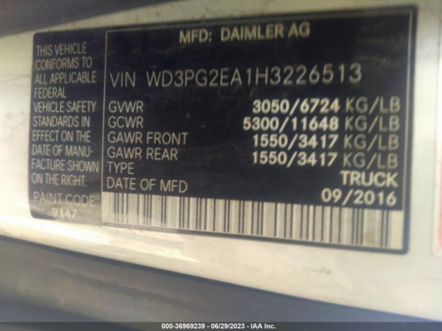 WD3PG2EA1H3226513 Mercedes-Benz METRIS CARGO VAN