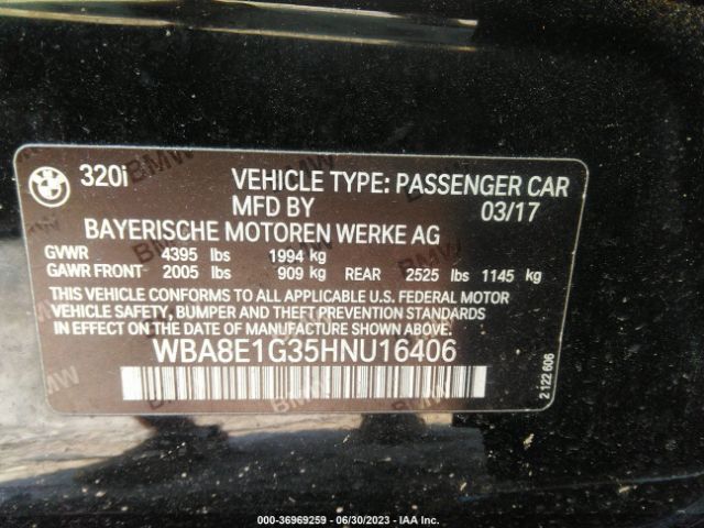 WBA8E1G35HNU16406 BMW 3 Series 320i